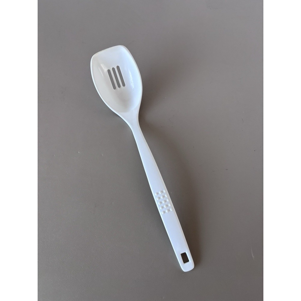 VTG Kamenstein Slotted Spoon Melamine Serving Utencil Kitchen‎ White